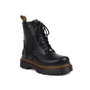 Women's Fashion Mid-Calf Boots with Lace-Up Front and Sequin Details